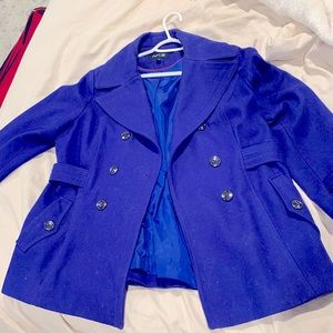 Cobalt blue peacoat